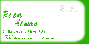 rita almos business card