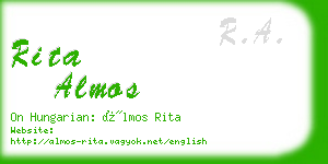 rita almos business card